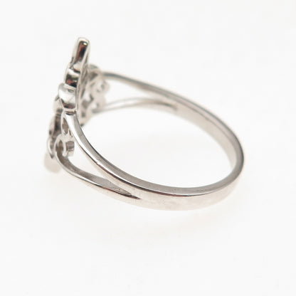 925 Sterling Silver Vintage Celtic Knot & Heart Ring Size 9.75