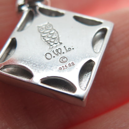 ORIGAMI OWL 925 Sterling Silver Enamel Martini Glass Charm Pendant