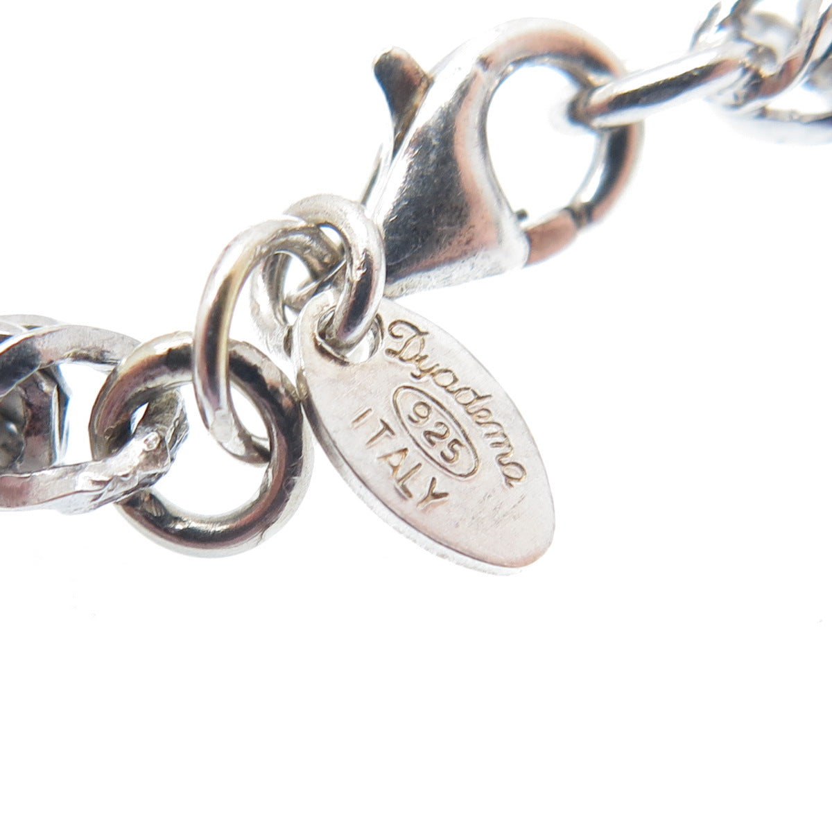 DYADEMA 925 Sterling Silver Vintage Italy Twisted Rope Link Bracelet 7.75"