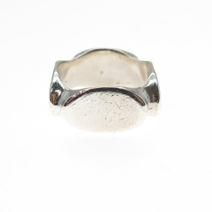 925 Sterling Silver Vintage Spain Modernist Ring Size 7.5