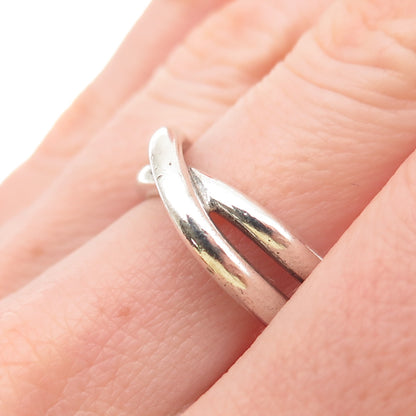 Tiffany & Co. 925 Sterling Silver Vintage Crisscross Ring Size 6.5
