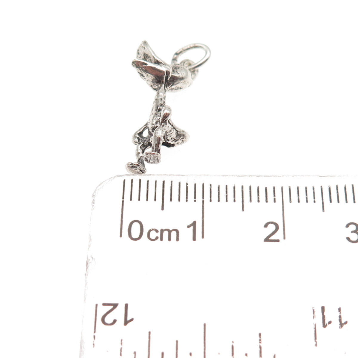 925 Sterling Silver Vintage Daffy Duck Oxidized 3D Mini Charm Pendant