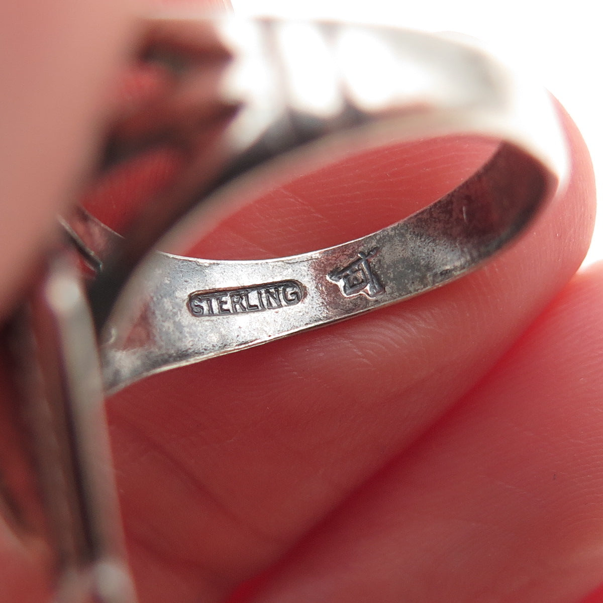 Bell Trading Post Old Pawn Sterling Silver Vintage Southwestern Ring Size 7.5