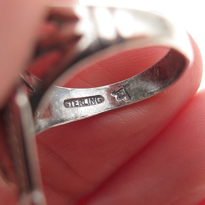 Bell Trading Post Old Pawn Sterling Silver Vintage Southwestern Ring Size 7.5