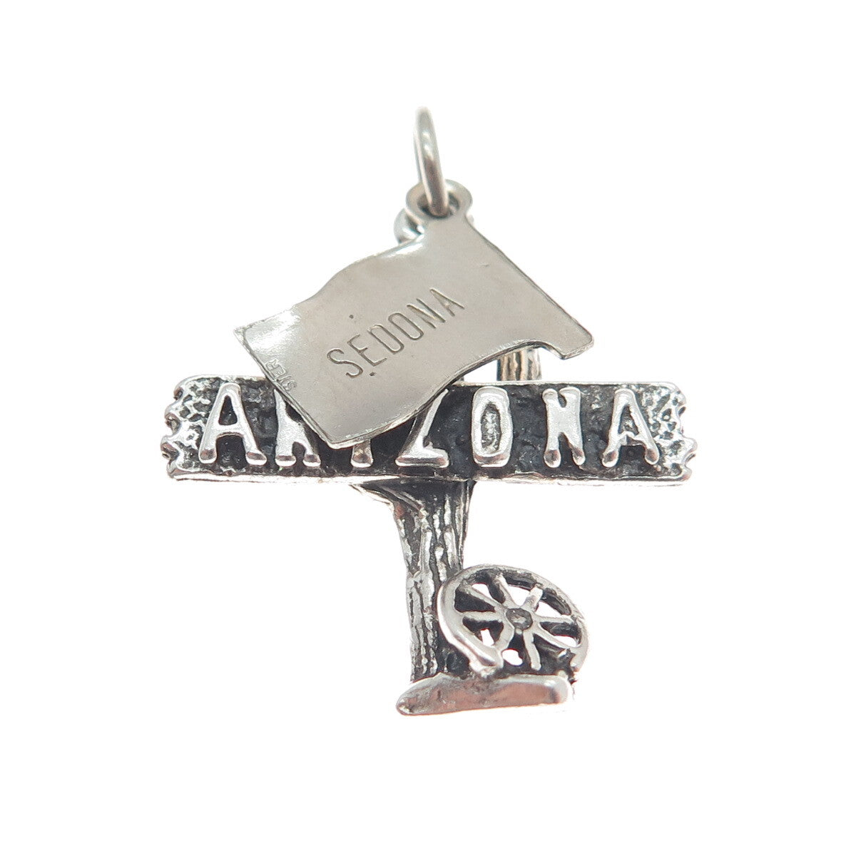 925 Sterling Silver Vintage Sedona Arizona Oxidized Charm Pendant