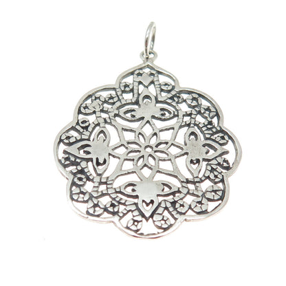 925 Sterling Silver Vintage Ornate Pendant