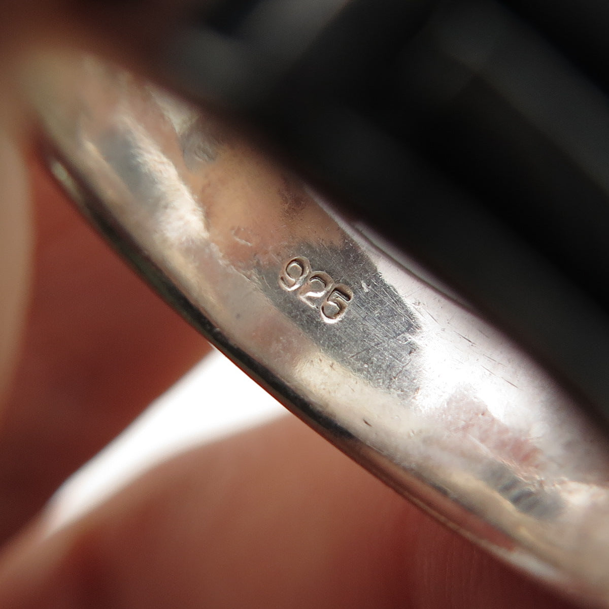 925 Sterling Silver Vintage Greek Maze Oxidized Band Ring Size 6