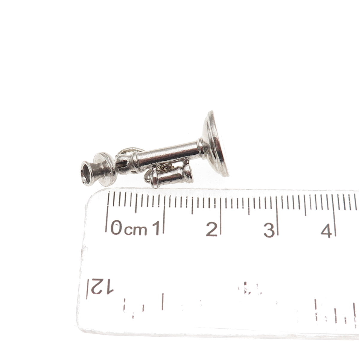 Wells Sterling Silver Antique Art Deco Candlestick Phone 3D Mini Charm Pendant