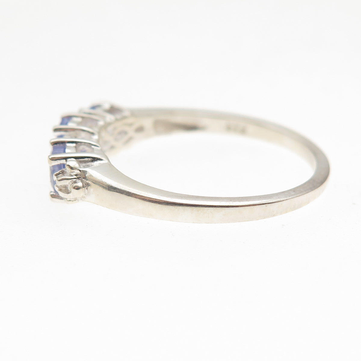 Chuck Clemency 925 Sterling Silver Real Oval-Cut Tanzanite Ring Size 8