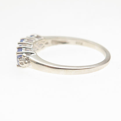 Chuck Clemency 925 Sterling Silver Real Oval-Cut Tanzanite Ring Size 8