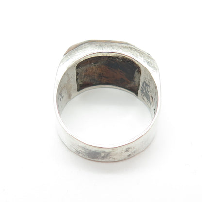 925 Sterling Silver Vintage Real Jasper Ring Size 8.5
