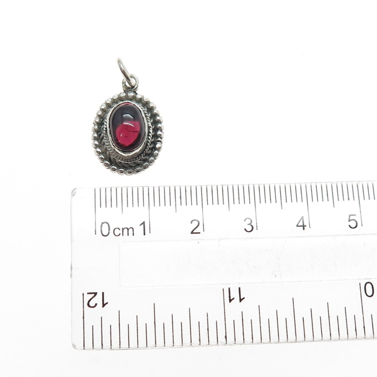 925 Sterling Silver Vintage Real Tourmaline Southwestern Mini Charm Pendant