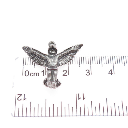 Old Pawn Sterling Silver Vintage Southwestern Indian Bird Dancer Mini Pendant