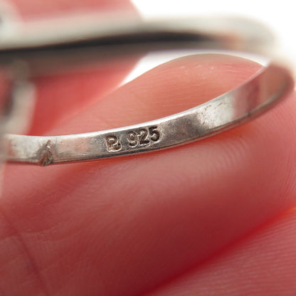 ROSS SIMONS 925 Sterling Silver Vintage Real Round-Cut Blue Topaz Ring Size 8