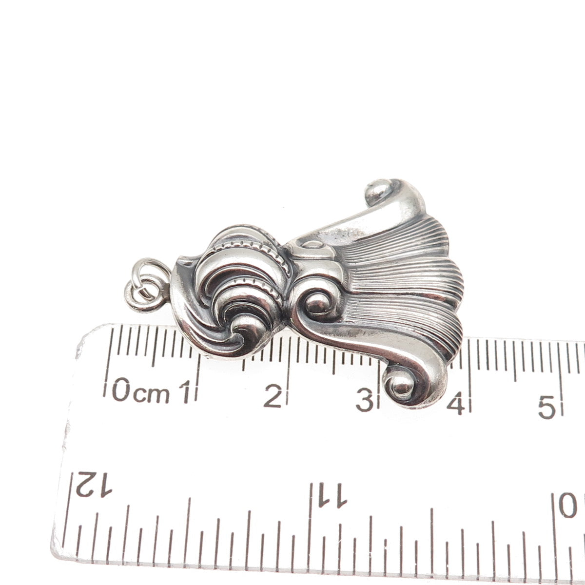 Wallace 925 Sterling Silver Vintage Romance of the Sea Oxidized Charm Pendant