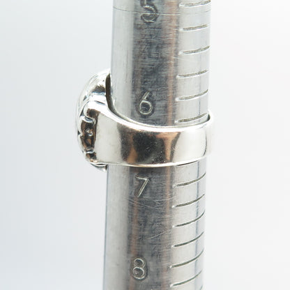 925 Sterling Silver Vintage Modernist Wavy Ring Size 6.75
