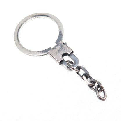 925 Sterling Silver Vintage Key Chain Ring