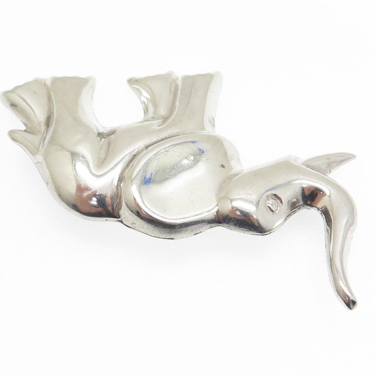 925 Sterling Silver Vintage Mexico Elephant Pin Brooch