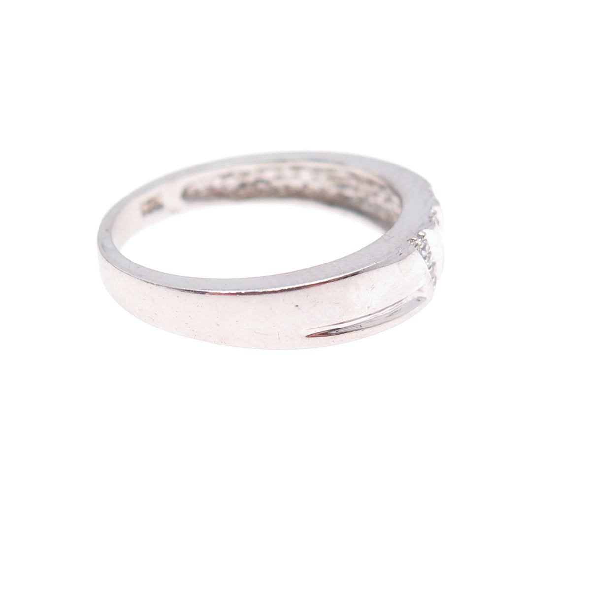 925 Sterling Silver Round-Cut C Z Ring Size 6.25