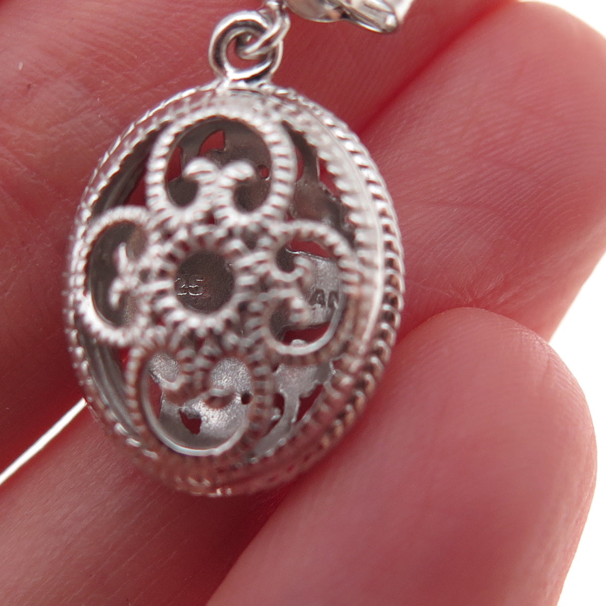 Han 925 Sterling Silver Real Round-Cut Diamond Floral Dangle Earrings