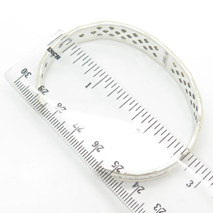 925 Sterling Silver 2-Tone Vintage International Silver Adjustable Bracelet 7"