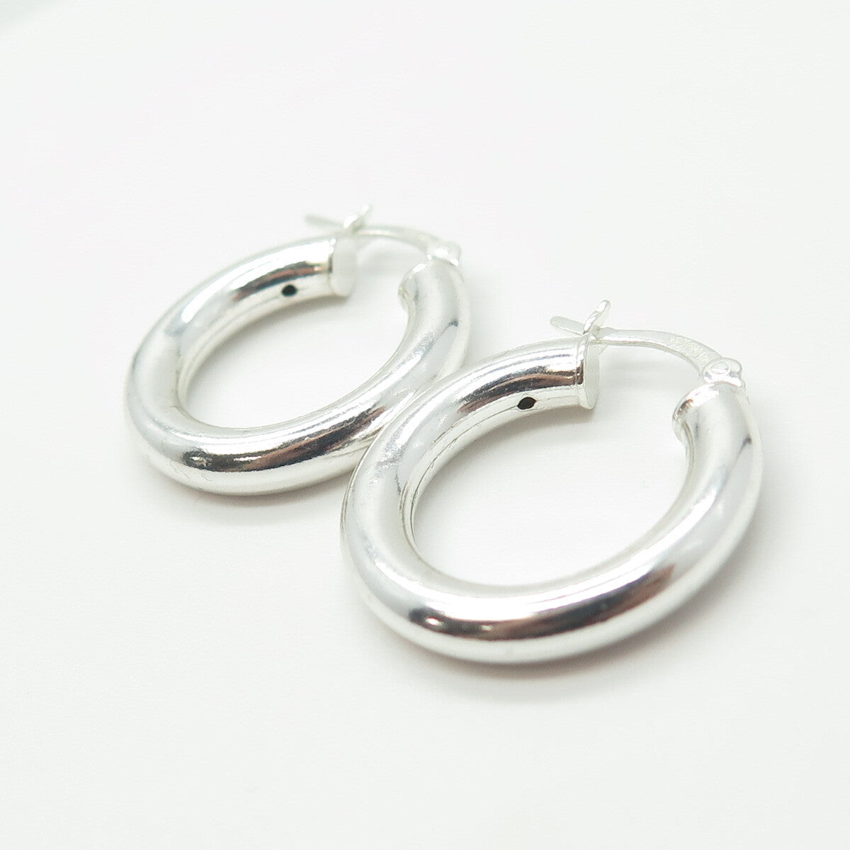 HAN 925 Sterling Silver Classic Hoop Earrings