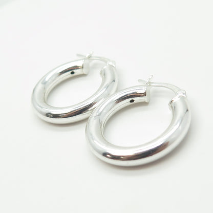 HAN 925 Sterling Silver Classic Hoop Earrings