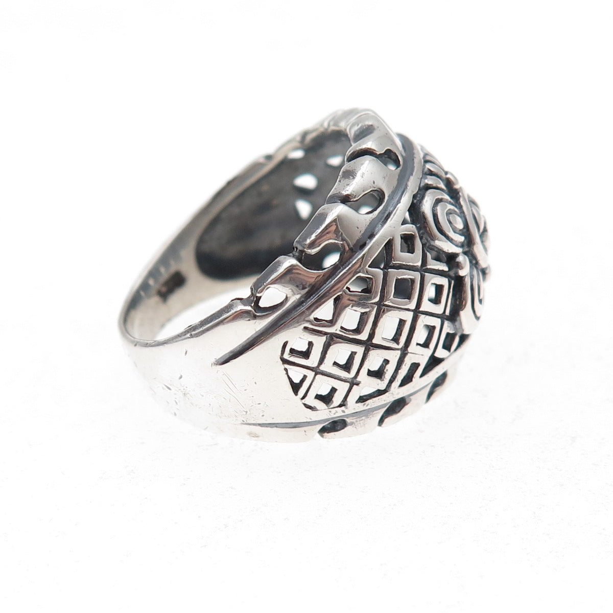 925 Sterling Silver Vintage Butterfly Oxidized Ring Size 8