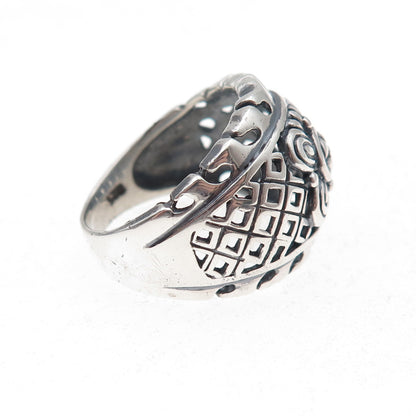 925 Sterling Silver Vintage Butterfly Oxidized Ring Size 8