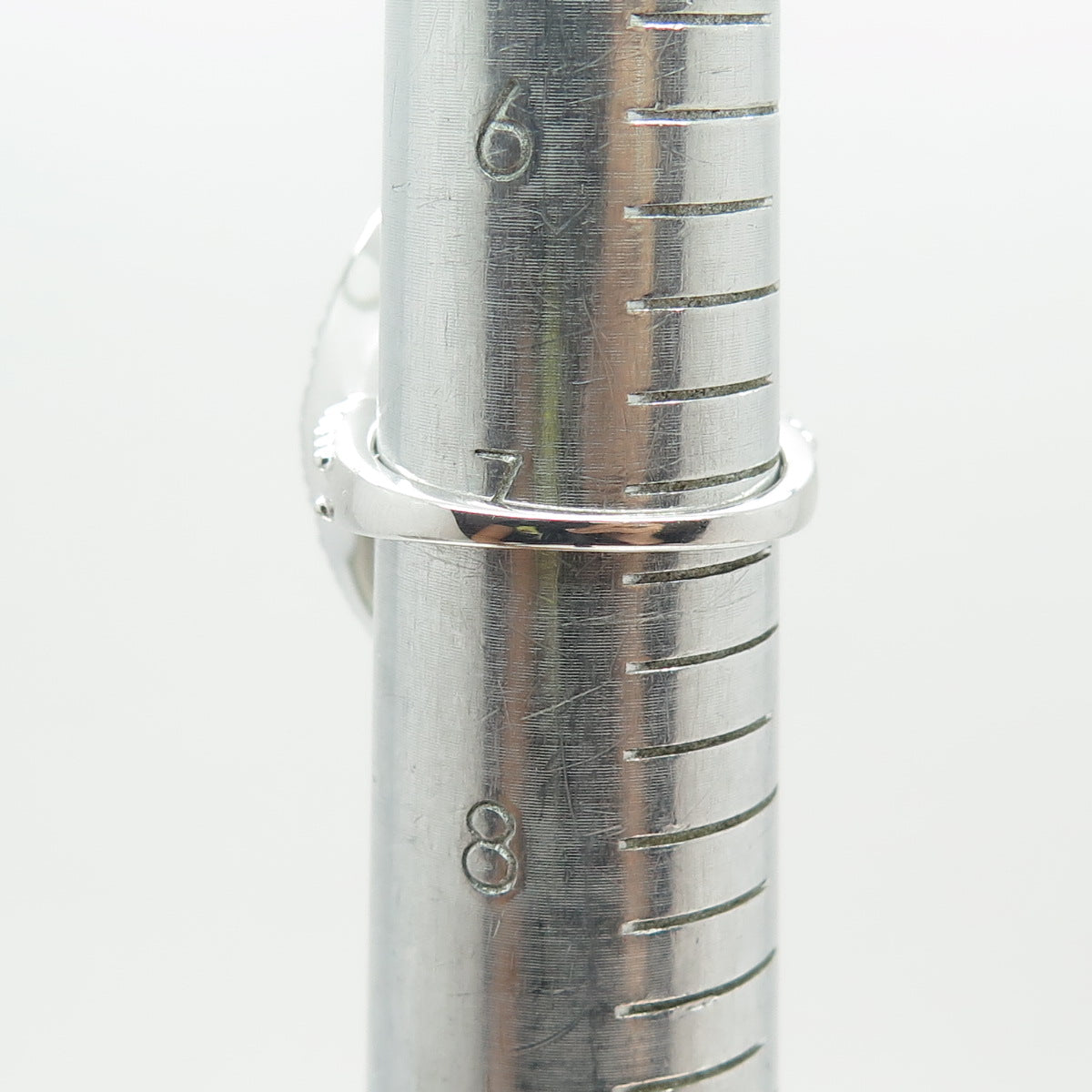 DSMK 925 Sterling Silver White Topaz & Tanzanite Gem Statement Ring Size 7.25