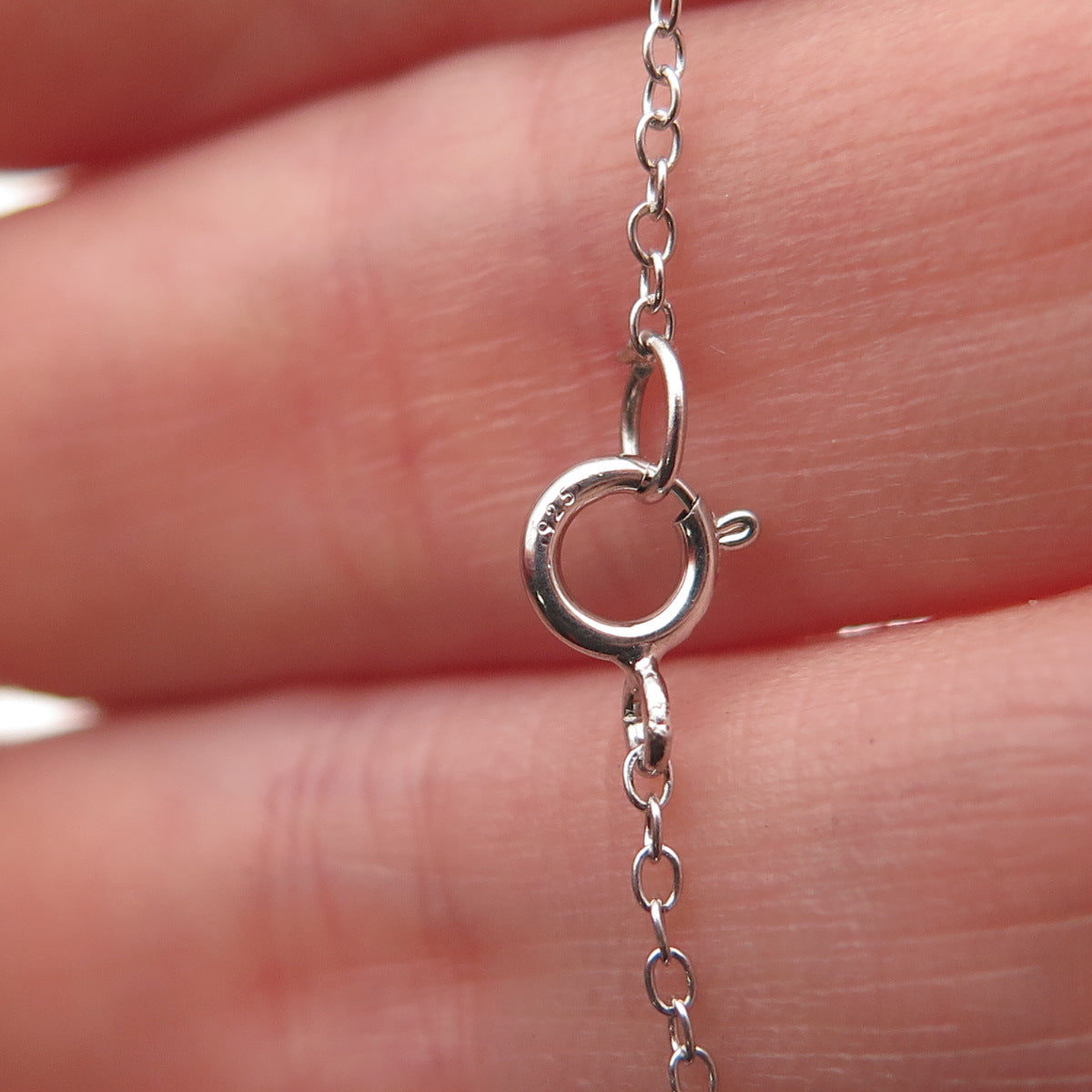 925 Sterling Silver Round-Cut C Z Star of David Cable Chain Necklace 18-20"
