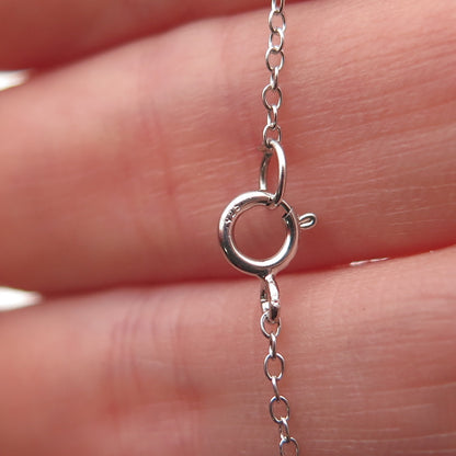 925 Sterling Silver Round-Cut C Z Star of David Cable Chain Necklace 18-20"