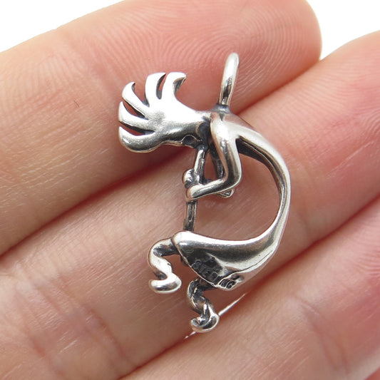 Old Pawn 925 Sterling Silver Vintage Southwestern Kokopelli Tribal Pendant