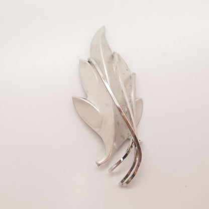 925 Sterling Silver Vintage Curtis Curtman Leaf Pin Brooch