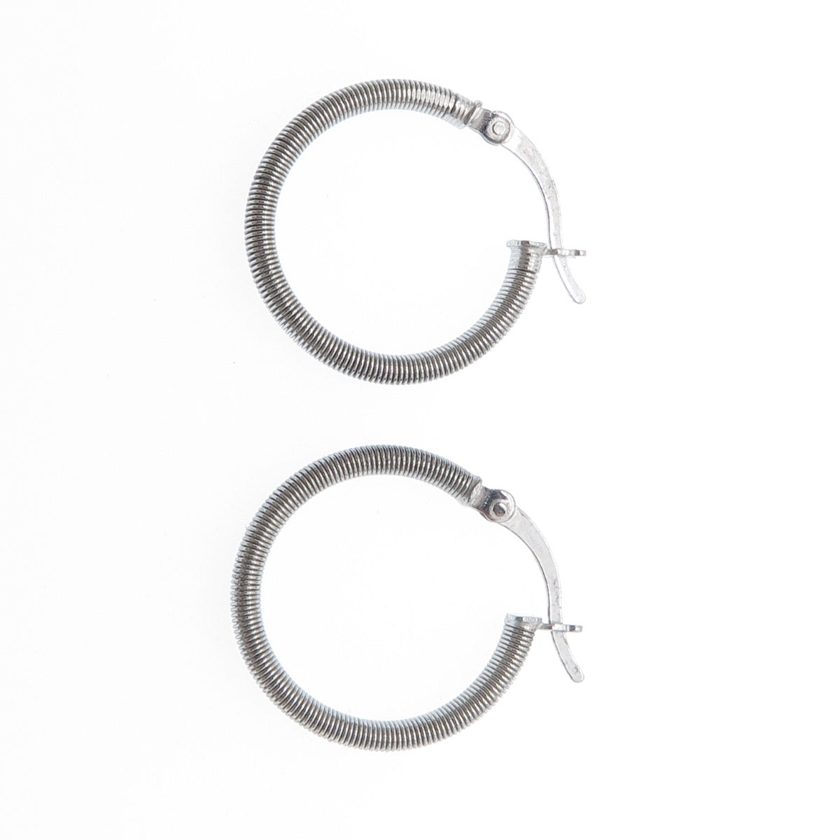 925 Sterling Silver Spring Hoop Earrings