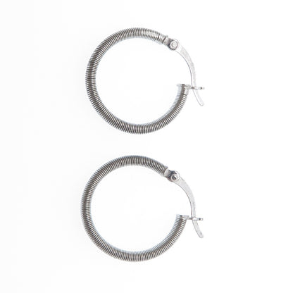925 Sterling Silver Spring Hoop Earrings