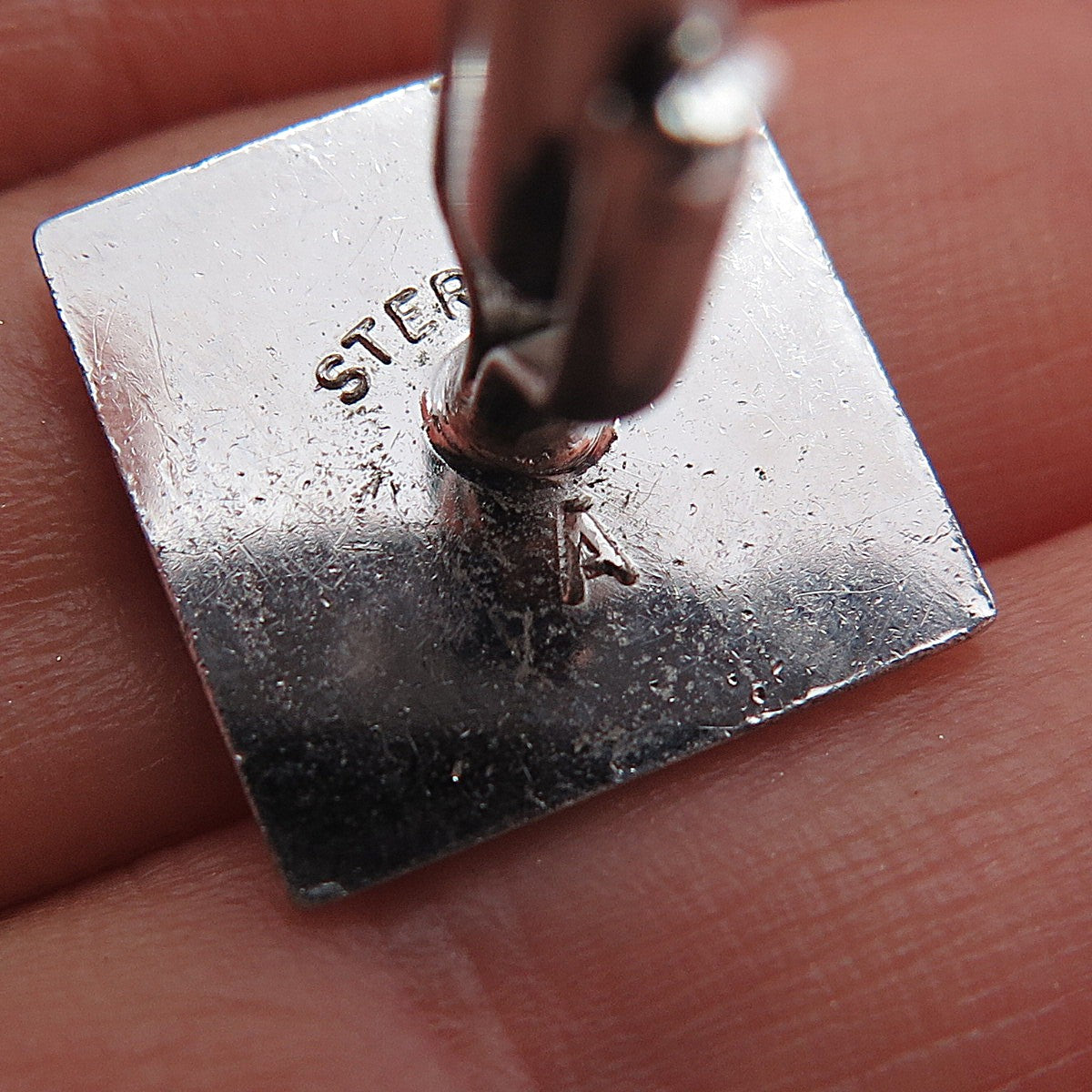 925 Sterling Silver Vintage Square Cufflinks