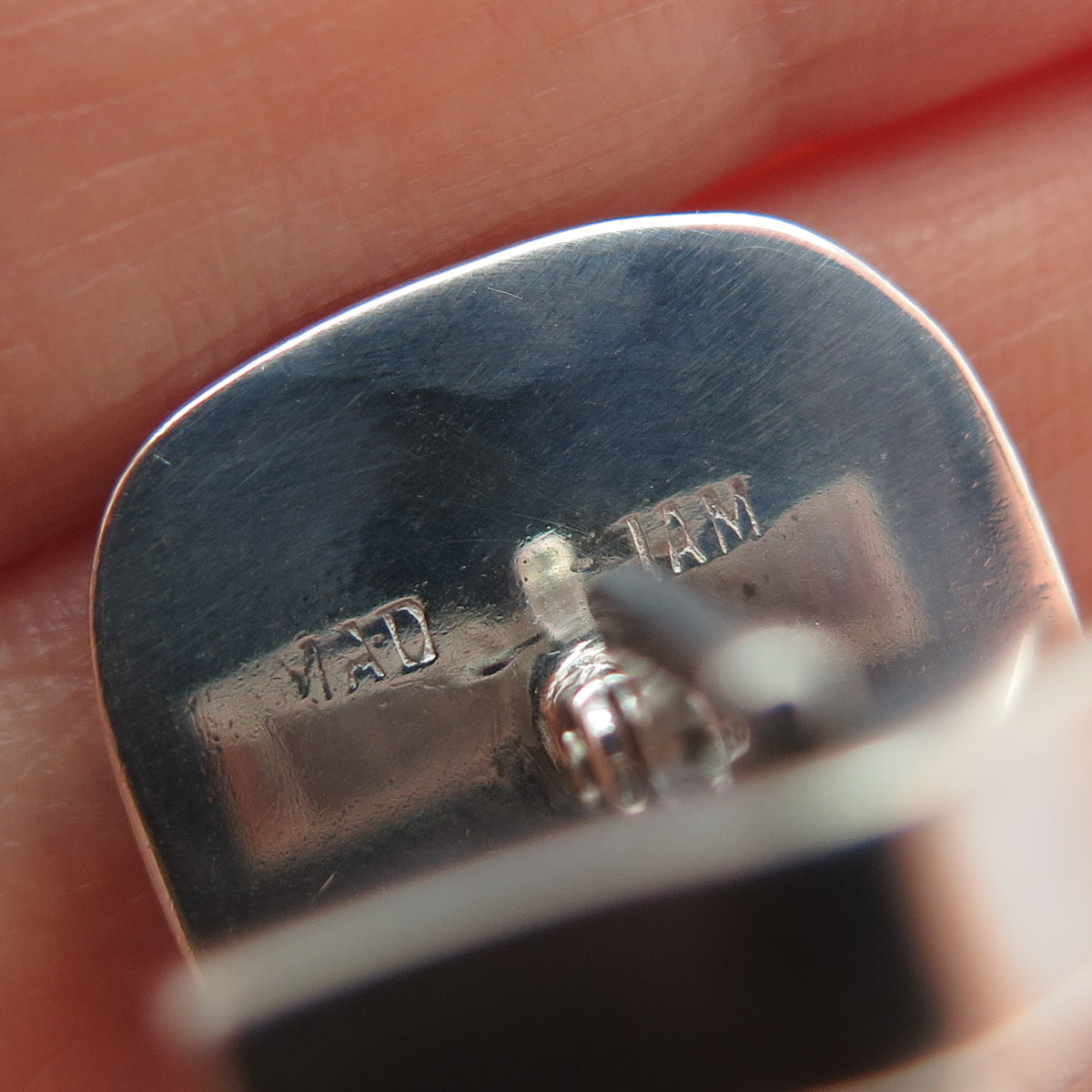 925 Sterling Silver Antique Siam Niello Hindu Goddess Cufflinks