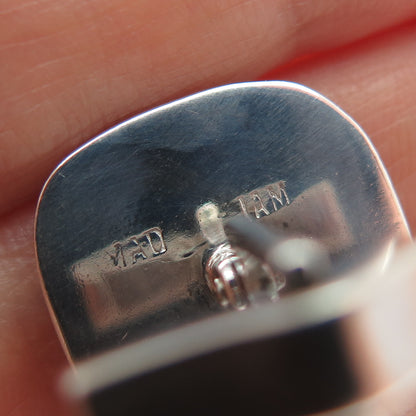 925 Sterling Silver Antique Siam Niello Hindu Goddess Cufflinks