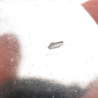 925 Sterling Silver Vintage St. Mary & Baby Jesus Oxidized Large Medal Pendant