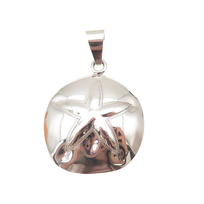 Annika Witt 925 Sterling Silver Vintage Mexico Sand Dollar Pendant