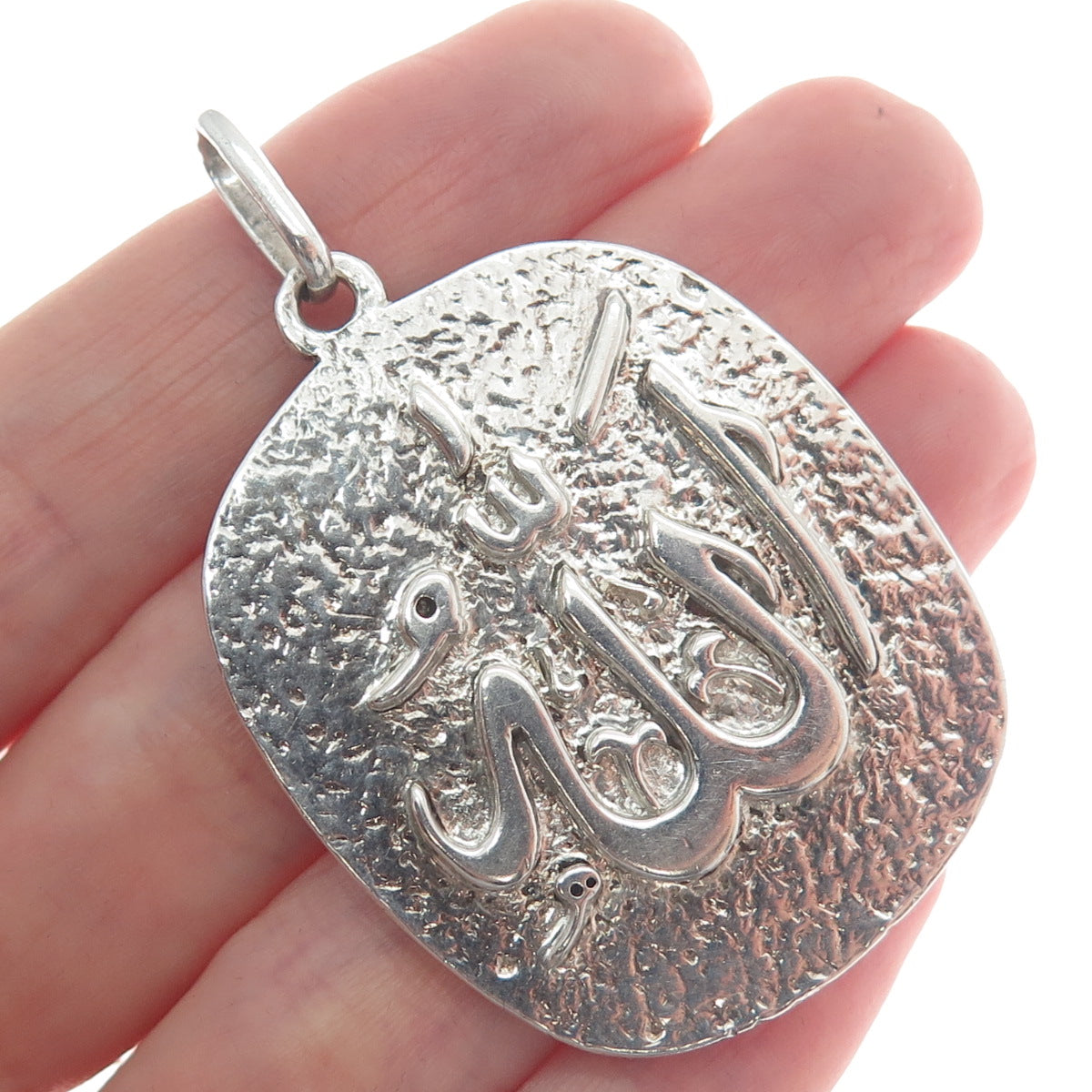 925 Sterling Silver Vintage Allah Islamic Pendant