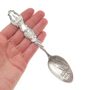 Simons 925 Sterling Silver Antique Art Deco Penn Treaty Lenape Coffee Spoon #389