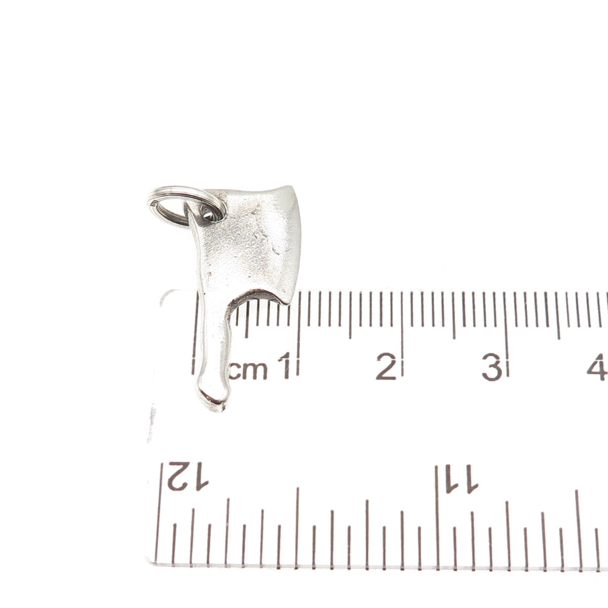 925 Sterling Silver Vintage Chef's Kitchen Knife Oxidized 3D Mini Charm Pendant