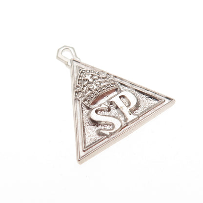 Morgans Sterling Silver Vintage Job’s Daughters Senior Princess Charm Pendant