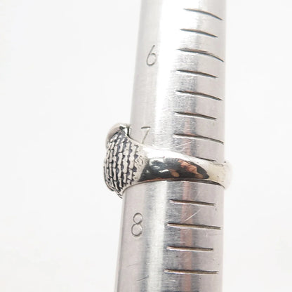 925 Sterling Silver Vintage Wise Owl Ring Size 7.5