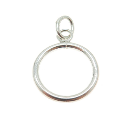 925 Sterling Silver Vintage Circle of Life Charm Pendant