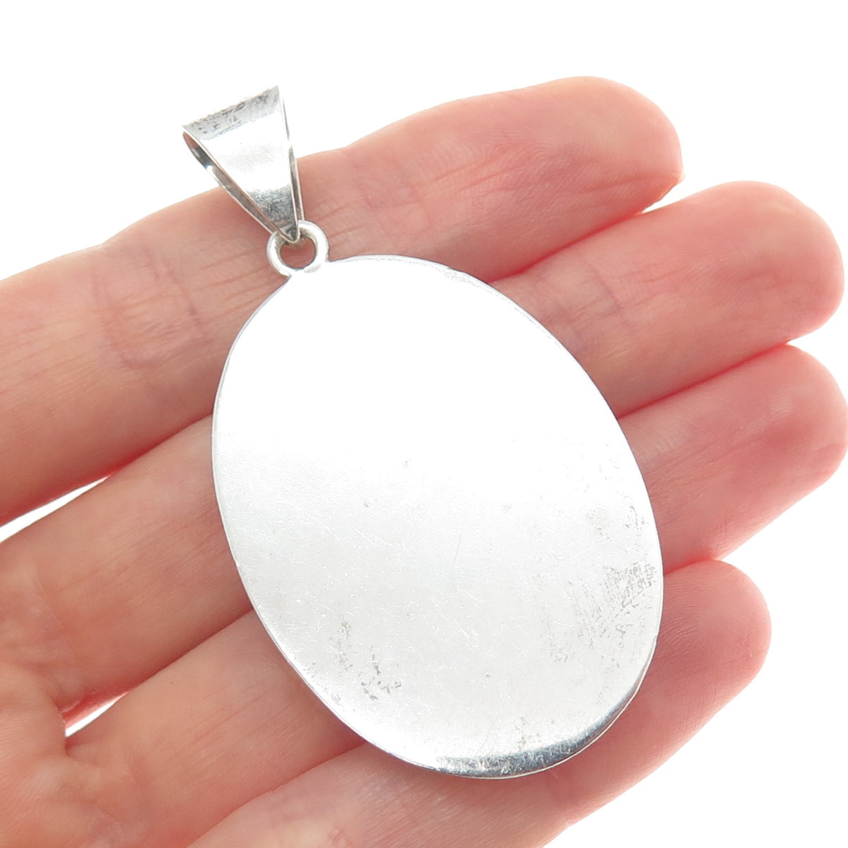 925 Sterling Silver Vintage Enamel Modernist Charm Pendant