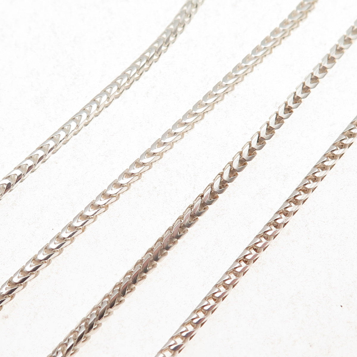 P. Lux 925 Sterling Silver Vintage Italy Franco Chain Necklace 18"