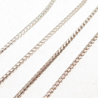 P. Lux 925 Sterling Silver Vintage Italy Franco Chain Necklace 18"